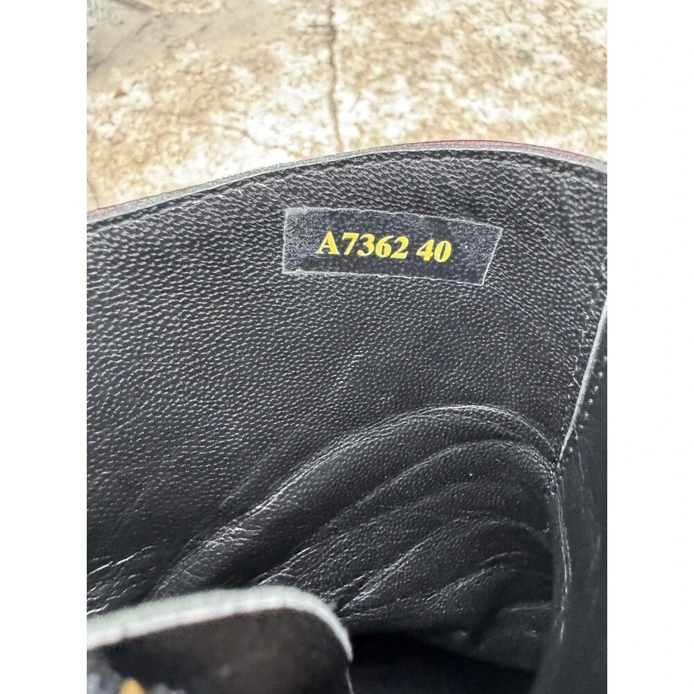 Napoleoni Italian Designer Maroon Nappa Leather Ankle Boots Women Size 40 Italy - Picture 4 of 12